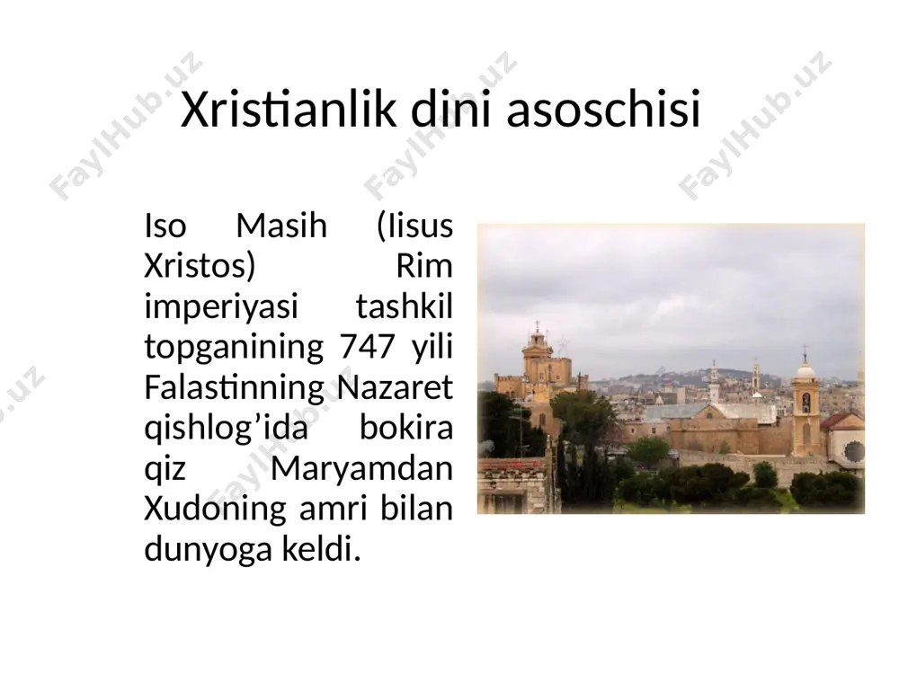 akonlar ierodiakon, katta ierodiakonlar arxidiakon deb ataladi. ruhoniy (svyashennik) u boshqalarni ruhoniylikka bag’ishlash va cherkov suvini muqaddaslashtirishdan boshqa barcha sirli marosimlarni bajara oladi. kichik ruhoniylar ierey, katta ruhoniylar protoierey eng katta ruhoniylar protopresviter deb nomlanadi. episkop episkoplar barcha ibodat va sirli marosimlarni bajara oladilar. shuningdek, ular ma`lum bir shahar, oblast cherkovi yoki eparxiyani boshqara oladilar. nisbatan kattaroq episkoplar arxiepiskop deyiladi. poytaxt shaharlarning episkoplari mitropolit deb ataladi. pravoslav cherkovining eng oliy mansabi patriarxdir. katolik oqimi katolitsizm “umumiy, dunyoviy” degan ma`nolarni ifodalaydi. uning manbai – uncha katta bo`lmagan rim xristian jamoasi bo`lib, rivoyatlarga ko`ra uning birinchi episkopi apostol petr bo`lgan. katolitsizmda bibliyani sharhlash huquqi faqatgina ruhoniylar ga beriladi, chunki ular uylanmaslik – tselibat haqidagi diniy talabga amal qiladilar. diniy ibodatlar dabdabali va soxtalashtirilgan ko`rinishga ega, diniy o`qish, duo, iltijolar lotin tilida olib boriladi. katolik oqimi ta’limotidan a`rof haqidagi (do`zax va jannat oralig’idagi mavze) aqida faqat katolik ta`limotida mavjud. gunohi katta bo`lmagan gunohkorlarning …