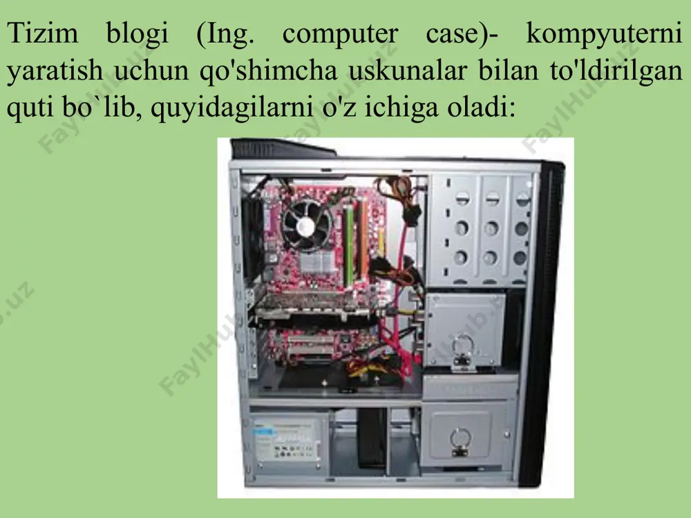 i. vazifalar panelining o'ng qismida, foydalanuvchini internetga ulanish holati yoki noutbukning batareya quvvati to'g'risidagi bildirishnoma maydoni mavjud. ilovani vazifalar paneliga qo'shish: 1-qadam - bosh menyuda o'rnatilmoqchi bo'lgan dastur topiladi. 2-qadam – ilovaga sichqoncha o'ng tugmasi bosiladi. 3-qadam - menyuda " дополнительно" buyrug`i tanlanadi. 4-qadam - " закрепить на панели задач" buyrug`i tanlanadi. provodnik dasturi provodnik- bu windows operatsion tizimi tomonidan papkalar va fayllarni ko'rish uchun foydalaniladigan dastur. provodnikka kirish uchun vazifalar panelidagi papka belgisi bosiladi. provodnik oynasi quyidagi bo'limlardan iborat: • lenta- fayllar va papkalar ustida amallar bajarish tugmalari mavjud. • navigatsiya paneli- hujjatlar va rasmlar kutubxonalariga, saqlash qurilmalariga kirish huquqini beradi. shuningdek, u tez-tez ishlatiladigan papkalar va tarmoq qurilmalarini ko'rsatadi. • частные папки bo'limi- ko’p ishlatilagan papkalarga tez kirishni ta'minlaydi. • последные файлы bo'limi -yaqinda ochilgan fayl va hujjatlarni ko'rsatadi. provodnik lentasi ushbu lentada eng ko`p ishlatiladigan tugmalar va buyruqlar joylashgan. lentada to'rtta bo`lim mavjud. ularning har biri o'z …