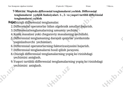 kompyuter algebra sitizimlari — PPTX