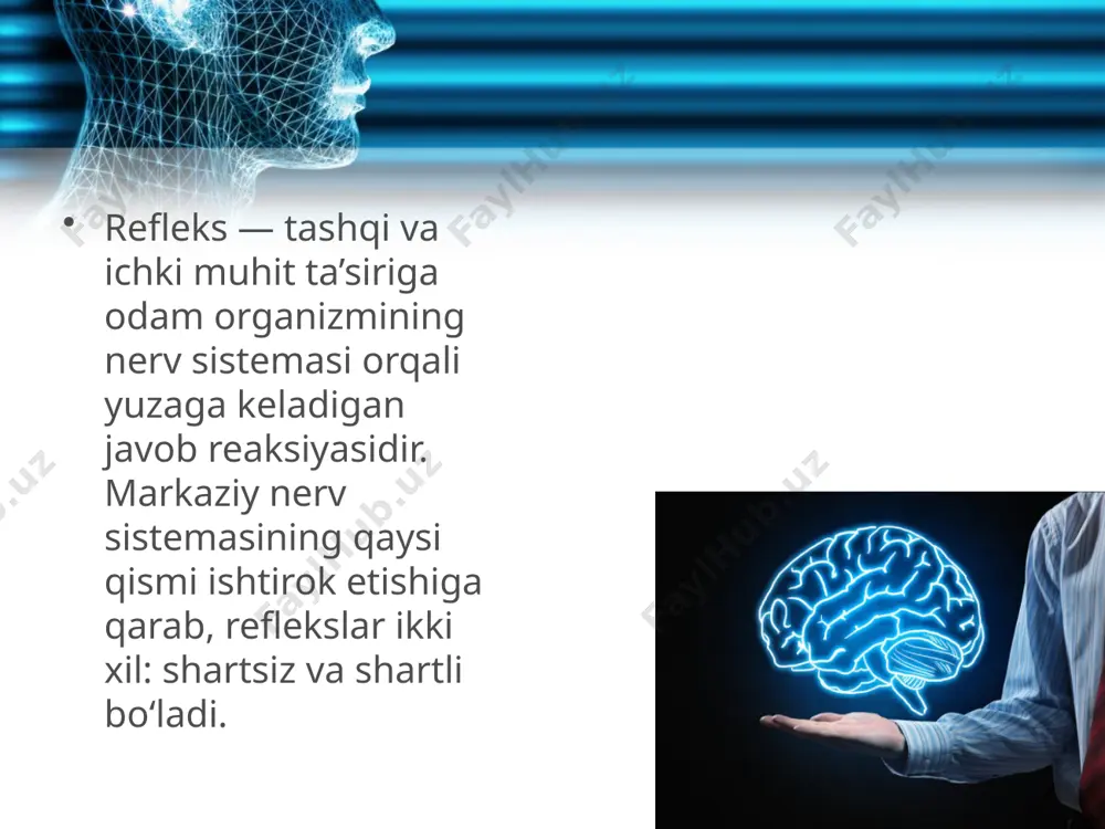 oliy nerv faoliyati haqida tushuncha. shartsiz va shartli reflekslar. 8 - sinf - Page 5