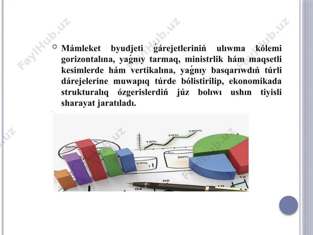 statistikalıq finanslıq rejelestiriw bo‘yicha taqdimot - Page 5