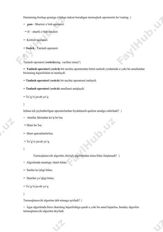c++ tilida programma boshlanishi va mantiqiy operatorlar testi - Page 5