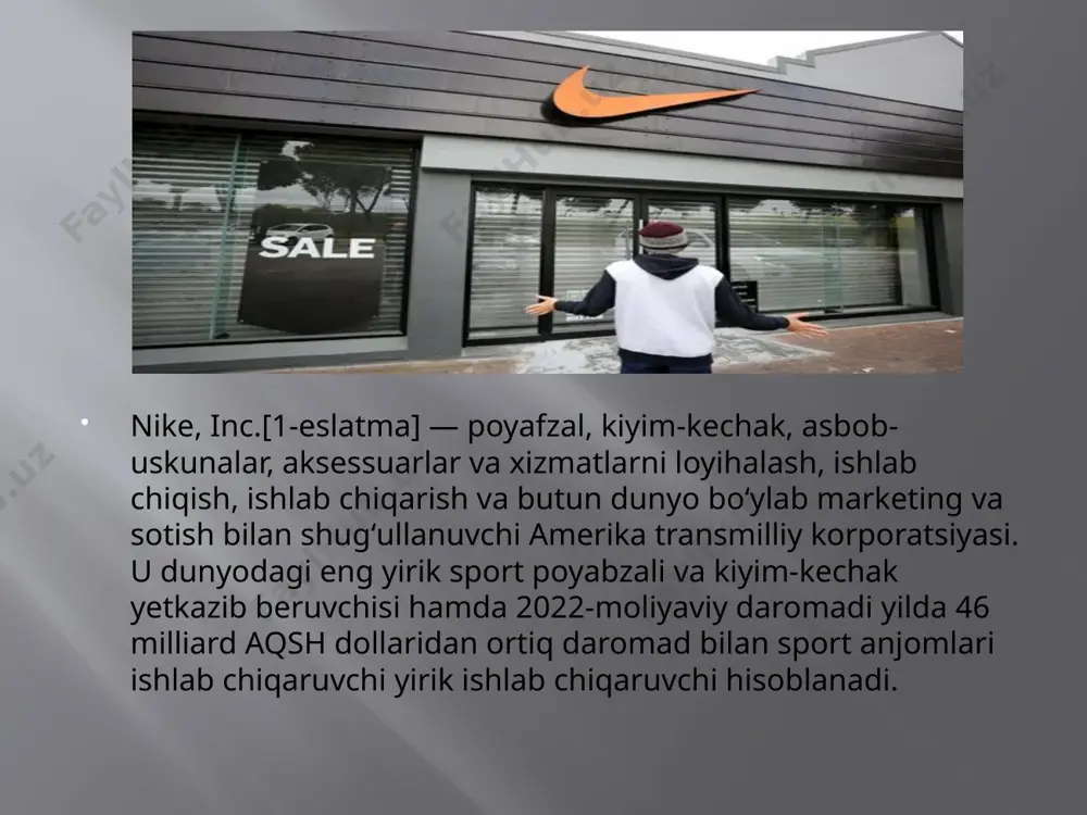 h, brendni tanishtirish yoki mahsulot yoki kolleksiyani tanitishni o'z ichiga olgan bo'lishi mumkin. 2. mazmun va dizayn tuzish: nike, kompaniya uchun yaratuvchi tarkiblar va materiallar yaratadi. bu reklam rollari, raqamli tarkiblar, afishalar, tasvirlar va ijtimoiy tarmoqlar uchun materiallar umumlashtiriladi. 3. kanal tanlash va rejalisa**: nike, kompaniya tarkibini tarqatish uchun muvozanatli aloqa kanallarini tanlaydi. bu, televizion reklamlari, raqamli reklamalar, ijtimoiy tarmoqlar, tadbirlar va do'kon ichki reklamalari kabi aloqa vositalarini o'z ichiga oladi. kanallar tanlash, maqsadlangan auditoriyaga eng samarali tarzda yetkazish maqsadida amalga oshiriladi. 4. amalga oshirish va nashr etish: kompaniya mazmuni, tanlangan kanallarda tarqatiladi va yayiladi. bu televizion reklamlari, raqamli reklamalar, ijtimoiy tarmoqlar, tadbirlar yoki ommaviy hamkorlik qiluvchilar orqali habarni kuchaytirishni o'z ichiga oladi. 5. kuzatish va tahlil qilish: kompaniya natijalari kuzatiladi va baholangan. bu, sotish ma'lumotlari, veb sayt trafigi, ijtimoiy tarmoq munosabatlari va brend tajribasi kabi muhim ma'lumotlar baholanadi. ushbu ma'lumotlar, kampaniyaning samaradorligini baholash va kelgusi kampaniyalar uchun takliflar aniqlashda …