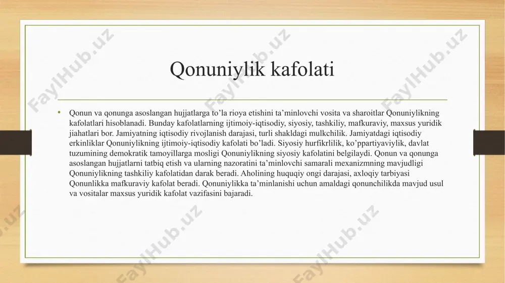 qonuniylik tushunchasi va prinsiplari va uning normativ ijtimoiy asoslari - Page 5