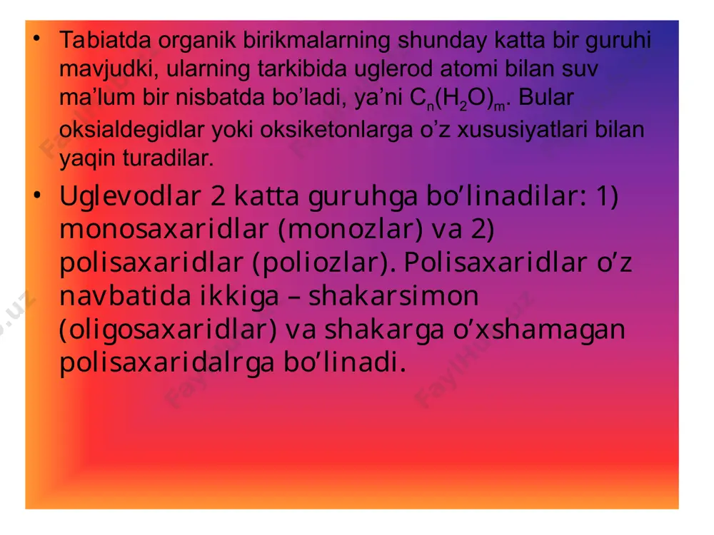lyukoza va fruktoza nahso3, fuksinsulfit kislota bilan reaksiyaga kirishmaydi. glyukoza va fruktozadagi 5 ta –oh guruhi bir xil xususiyatga ega bo’lishi kerak edi. lekin ulardagi bitta –oh guruhi qolgan 4 tasidan farq qiladi. glyukozaga ch3j va ag2o ta’sir ettirilganda pentametilglyukoza hosil bo’lsa, ch3oh va hcl ta’sir ettirilganda monometilglyukoza hosil bo’ladi. glyukoza va fruktoza alkillanganda ulardagi aldegid va ketonlarga xos xususiyatlar yo’qoladi. yuqorida keltirilgan fikrlarga asoslanib glyukoza va fruktoza molekulalarini yarim atsetallar ko’rinishida yozish mumkin bo’ladi: yarimatsetallar -, -, - va -holatlardagi gidroksil guruhi hisobiga hosil bo’lishlari mumkin. -holatdagi gidroksillar hisobiga hosil bo’lgan yarimatsetallar barqaror bo’ladi. karbonil guruhidagi kislorod va 5-uglerod atomidagi gidroksil vodorodi hisobiga hosil bo’lgan gidroksil guruhi glyukozid gidroksili deyiladi. agar glyukozaning ochiq zanjirli tuzilishida 4 ta simmetirk uglerod atomi bo’lib, u 16 ta optik izomer hosil qila olsa, yarimatsetal shaklida 5 ta asimmetrik uglerod atomi bo’lib, u 32 ta optik izomer hosil qila oladi. -d-гюкопираноза d-глюкоза -d-гюкопираноза -d-фруктофураноза …