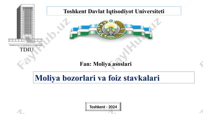 moliya asoslari — PPTX
