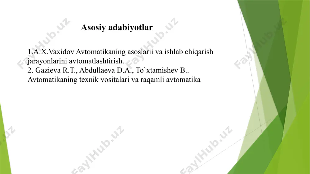 ishlabchiqarish jarayonlarini avtomatlashtirish. - Page 5