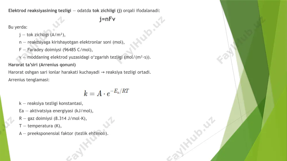 zuvchanligi real vaqtda o‘lchanadi. asbob avtomatlashtirilgan tizimlarga ulanib, natijalarni scada yoki plc tizimlariga uzatadi. sanoat konduktometrlari doimiy monitoring va ishlab chiqarish jarayonlarini nazorat qilishda juda muhim hisoblanadi. multifunksiyali laboratoriya konduktometrlari yuqori aniqlikdagi o‘lchovlar uchun ishlab chiqilgan. bu asboblar nafaqat elektr o‘tkazuvchanlikni, balki ph, tds, harorat va boshqa fizik-kimyoviy ko‘rsatkichlarni ham aniqlaydi. ularda turli elektrodlardan foydalaniladi va ular kompyuter tizimiga ulanadi. ishlash prinsipi o‘zgaruvchan tok orqali o‘lchashga asoslanadi. asboblar kalibrovka qilinadi va har bir elektroda mos hujayra doimiysi belgilanadi. analitik laboratoriyalarda bu turdagi asboblar titrlashlar va sifat nazorati uchun ishlatiladi. qisqasi, elektrolit eritmalarning elektr o‘tkazuvchanligini aniqlovchi asboblar ishlash prinsipi jihatidan elektr toki va ion harakatiga asoslanadi. bu asboblar turli maqsadlarda, har xil aniqlik darajasi va muhitga moslashtirilgan holda ishlab chiqilgan. ularning barchasi fizik-kimyoviy tahlilning muhim vositasi hisoblanadi. konduktometrik titrlash yordamida elektrolit eritmalarning elektr o‘tkazuvchanligini aniqlash konduktometrik titrlash usuli bilan rangli yoki loyqa eritmalardagi elektrolit konsentrasiyasini aniqlash va indikator tanlash qiyin bo‘lgan …