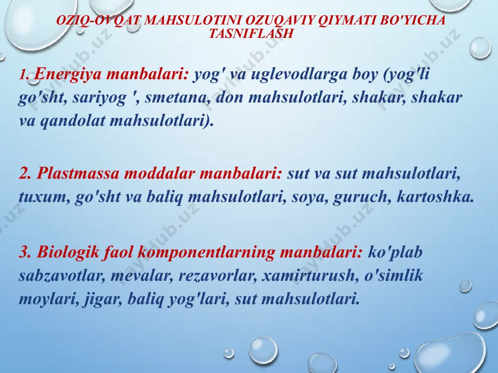 qiymatni oshiruvchi moddalar klassifikatsiyasi, tuzilishi va xususiyati - Page 5