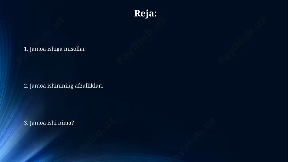 radi. liderlik va jamoa ishi samarali jamoa ishi, loyihalarni 20% tezroq bajarishga va xarajatlarni 15% ga kamaytirishga olib kelishi mumkin, bu esa rahbarning resurslarni optimallashtirishdagi ahamiyatini namoyon etadi. 5 kishilik jamoa 25 kishilik jamoaga nisbatan ancha tezkor va moslashuvchan bo’lishi mumkin, bu esa rahbarlikning kichik, ammo yuqori samarali guruhlarni tashkil qilish orqali innovatsiyani rag’batlantirishini ta’kidlaydi. samarali jamoa qurish samarali jamoa yaratishda, individual maqsadlarni jamoa maqsadlariga muvofiqlashtirish, individual hissalarning umumiy natijaga ta’sirini 85% ga oshiradi va o'zaro bog'liqlikni kuchaytiradi. samarali jamoa qurishda a’zolarning 70% dan ortig’i o’z vazifalarini aniq tushunishi va ularga mos malakalarga ega bo’lishi muhim, aks holda loyiha samaradorligi 30% gacha pasayishi mumkin. jamoa ishi natijalari jamoa ishi samaradorligini 20-30% ga oshirishi mumkin, bu esa loyihalarni tezroq va samarali bajarilishini ta'minlaydi, xarajatlarni kamaytiradi. muammoli vaziyatlarni hal qilishda jamoaviy fikrlash individual yondashuvga qaraganda 5 barobar samaraliroq ekanligi isbotlangan. bu katta hajmdagi ma'lumotlarni tahlil qilishda ayniqsa muhimdir. jamoa ichidagi muloqot jamoa …