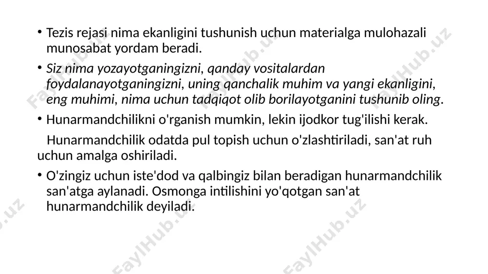 tezislar. tezis turlari va tezislarni yozish uslubi - Page 5