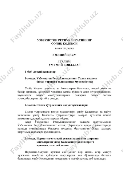 soliq kodeksi — DOCX
