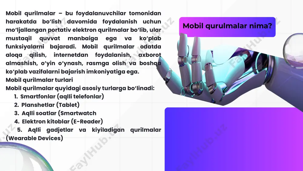 mobil qurilmalar va ularning imkoniyatlari - Page 4