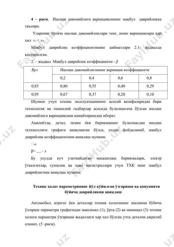 техник хизмат кўрсатиш даврийлигини аниқлаш - Page 5