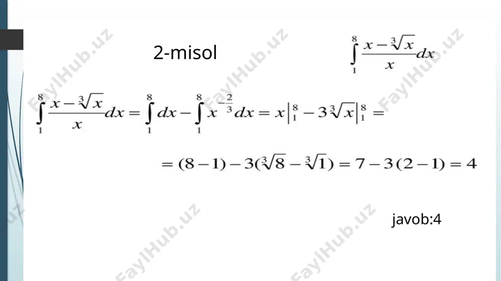 aniq integral. misollar - Page 3