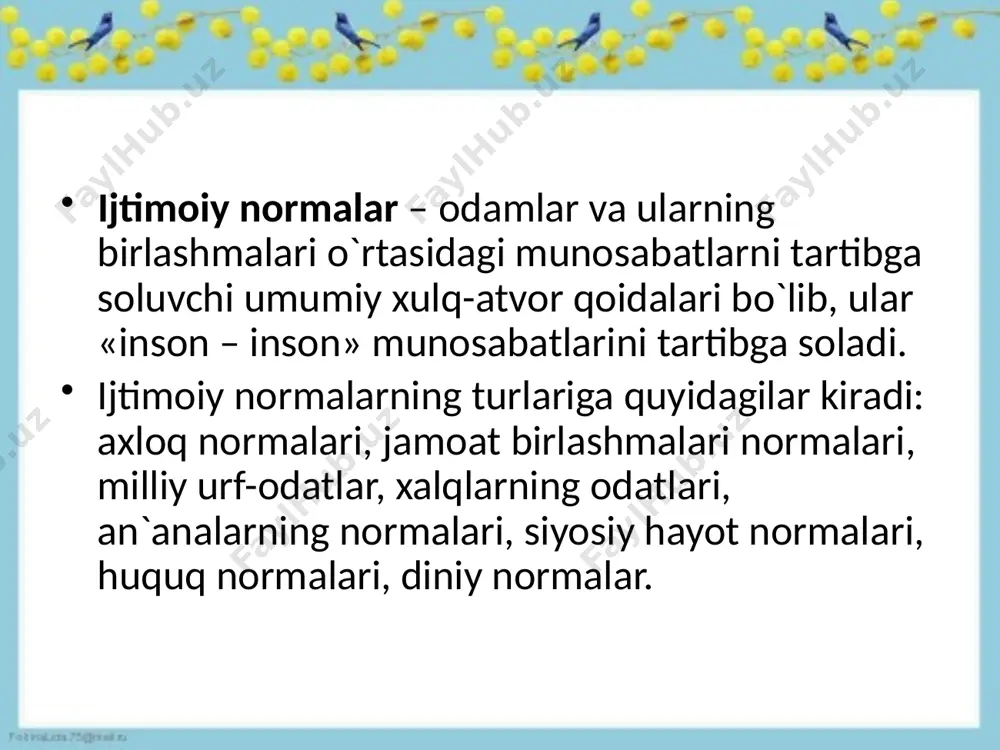 ijtimoiy xulq normalari tushunchasi - Page 4