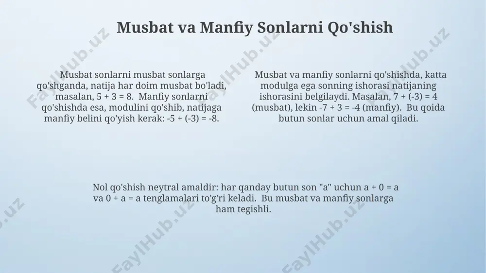 musbat va manfiy sonlar. butun sonlar - Page 4