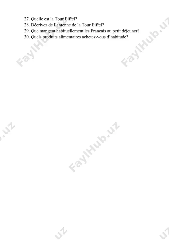 fransuz tili fanidan i- semestr yakuniy nazorat savollari - Page 2