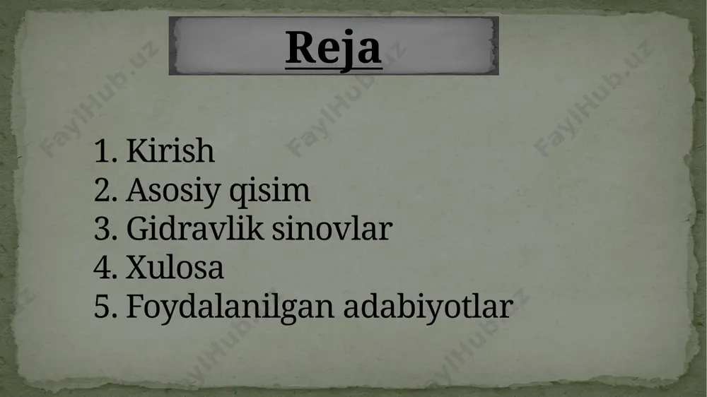 aydi va korroziyaning oldini oladi. quvurlarni izolyatsiya qilish termal izolyatsiya yoki issiqlikni saqlash texnologiyalari quvurlar orqali oqayotgan neft yoki gazning temperaturasi va bosimini barqaror saqlashga yordam beradi. bu jarayon energiya yo‘qotishlarini kamaytirish va transport tizimining samaradorligini oshirishga imkon beradi. gidravlik sinovlar quvurlarni ishlatishdan oldin ularning mexanik barqarorligini tekshirish uchun gidravlik sinovlar o'tkaziladi. bu usul quvur tizimining bosimga chidamliligini va xavfsizligini tekshirish uchun zarur. aerozollar va gazlarni tozalash neft va gaz quvurlarining magistral tizimlarida, xususan gaz quvurlarida, zararli gazlar va suyuqliklarni ajratib olish uchun aeroliz usullari qo‘llaniladi. bu, ayniqsa, gaz va neftni tozalashda qo‘llaniladigan muhim usuldir. quvur tizimlarini boshqarish va monitoring qilish quvurlarni samarali boshqarish uchun zamonaviy monitoring tizimlaridan foydalaniladi. bu texnologiyalar orqali quvur tizimi doimiy ravishda nazorat qilinadi, va ehtimoliy nosozliklar yoki shikastlanishlar aniqlanadi. bu usullar neft va gazni xavfsiz va samarali transportirovka qilishni ta’minlaydi. quvurlarni loyihalash va qurish jarayonida xavfsizlik, energiya samaradorligi, va ekologik ta’sirlarni minimallashtirishga alohida e’tibor qaratiladi …