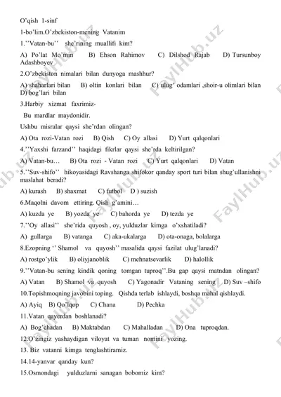 3-sinf o’qish fanidan tayyorlagan bir soatlik dars ishlanmasi — DOCX