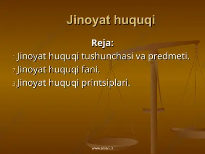 jinoyat huquqi 5 — PPT