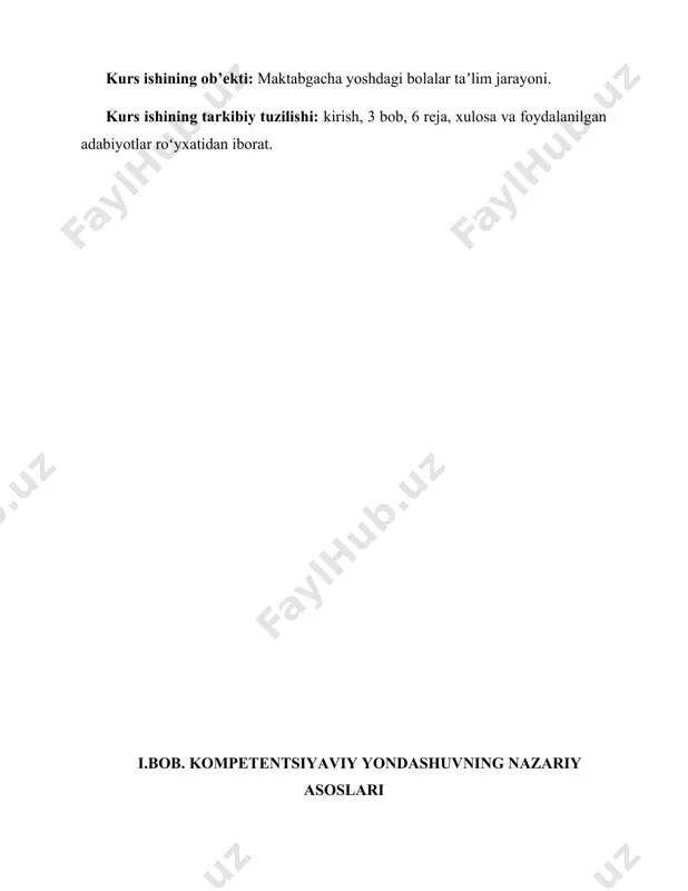 lim, ko‘nikma, shaxsiy sifatlar va ijtimoiy tajriba asosida shakllanadigan, amaliy faoliyatda ifodalanadigan integral sifat sifatida talqin etiladi.ayniqsa, bolaga tanish va yaqin mavzular asosida olib borilgan suhbatlar uning nutqini jonlantirishda katta rol o‘ynaydi. nutqni rivojlantirishda bolaning emotsional holati ham e’tibordan chetda qolmasligi kerak. bola o‘zini xavfsiz, erkin, qadrlangan va rag‘batlantirilgan deb his qilgan holatdagina nutqiy faol bo‘ladi. agarda u o‘z fikrini bildirganda tanbeh eshitsa yoki xatolari ustida ko‘p to‘xtalinsa, bu uning nutqiy irodasini susaytiradi. shu sababli, pedagog va ota-ona bolaga nisbatan doimo mehribon, sabrli, tushunuvchan bo‘lishi, har qanday nutqiy ifodani rag‘batlantirishi, hatto noto‘g‘ri bo‘lsa ham, uni yumshoq yo‘l bilan to‘g‘rilashi lozim. hozirgi kunda o‘zbekistonda maktabgacha ta’lim tizimi tubdan isloh qilinmoqda. davlatimiz rahbari tomonidan ilgari surilayotgan pedagogik yondashuvlarda har bir bolaga individual yondashish, uning nutqiy va intellektual imkoniyatlarini to‘liq namoyon etishiga sharoit yaratish zaruriyati ta’kidlanmoqda. jumladan, “ilm-ma’rifat va raqamli iqtisodiyotni rivojlantirish yili” deb e’lon qilingan yillarda qabul qilingan prezident qaror va farmonlarida …