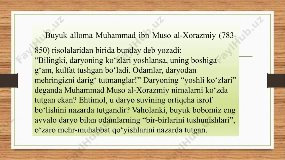 g “buyuk didaktika”, “tillar hamma fanlarning ochiq eshigi”, “fizika”, “falakiyot”, “onalar maktabi”, “tinchlik farishtasi” kabi asarlarida o‘zining muhim pedagogik g‘oyalarini ifodalagan. ya.a. komenskiy maktablarning 4 turini yilning 4 fasliga o‘xshatgan. “onalar maktabi” xushbo‘y o‘simliklar, g‘uncha va gullarga burkangan ajoyib bahorni eslatadi. “ona tili” maktabi yozga va ayrim erta pishgan mevalarga o‘xshaydi. “gimnaziya”da dalalar, bog‘ va terakzorlardagi mo‘l hosilni yig‘ib, uni “aql xazinasi”ga joylayotgan kuz faslini eslatadi. va nihoyat, “akademiya” yig‘ilgan hosilni umr bo‘yi sarflashni mo‘ljallab taqsimlayotgan qishiga o‘xshatiladi. ya.a. komenskiy “onalar maktabi”da 18 ta fandan ma’lumot olishni tavsiya etgan. uning fikricha olti yashar bola: - suv, еr, havo, olov, yomg‘ir, qor, muz, tosh, temir, daraxt, o‘t, qush, baliq kabilarni; - yorug‘lik va qorong‘ulikning farqini, osmon, quyosh, oy, yulduzlar haqidagi bilimlarni, ularning har kuni chiqishi va botishi haqidagi tasavvurlarni; - o‘zi yashayotgan joyning xususiyatiga muvofiq tog‘, vodiy, dala, daryo, qishloq, shahar nima ekanligini bilishi kerak. 3. rus pedagoglarining maktabgacha yoshdagi bola …