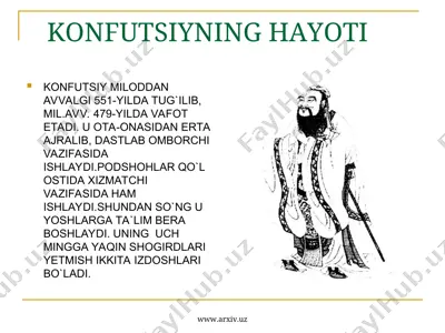 konfutsiyning hayoti — PPT