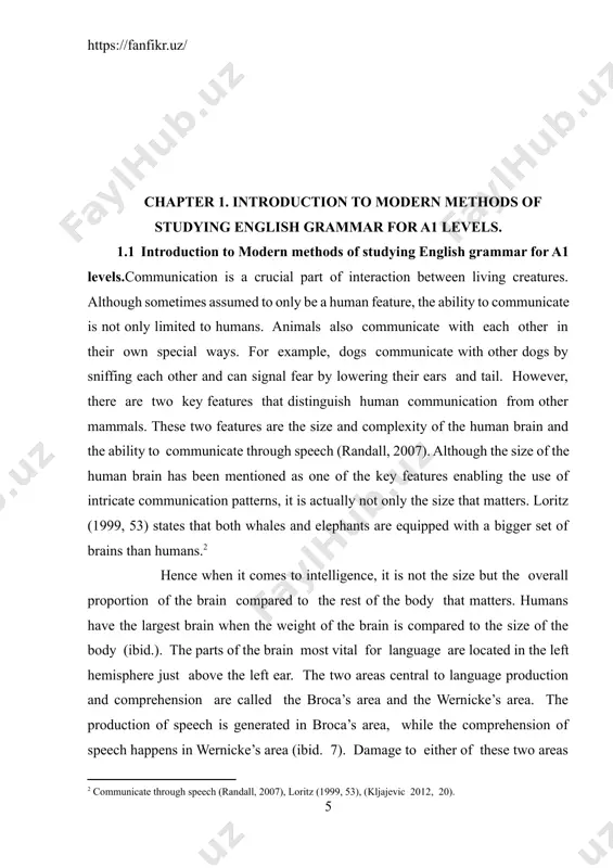 areas central to language production and comprehension are called the broca’s area and the wernicke’s area. the production of speech is generated in broca’s area, while the comprehension of speech happens in wernicke’s area (ibid. 7). damage to either of these two areas compromises the language abilities of an individual massively. damage affecting broca’s area leads to difficulties in producing speech. a person with damage to their broca’s area might, for example, omit all grammatical inflections and only use nouns and verbs in forming sentences. a person with problems in their broca’s area might also have major difficulties with articulation (kljajevic 2012, 20). as was previously mentioned, wernicke’s area is responsible for the speech comprehension in the brain. people who have 4experienced lesions to their wernicke’s area might be able to produce words effortlessly, but the produced speech comes out as unrecognizable to other people. although exceedingly pivotal, the areas …