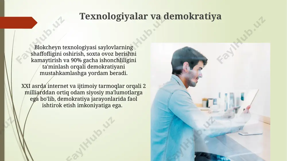 ari kasalliklarni 70% aniqlik bilan oldindan aytib berish imkonini beradi, bu esa o'simlik himoyasini optimallashtiradi va yo'qotishlarni kamaytiradi. toza suv ta'minoti sun'iy intellekt algoritmlari suv sifati tahlilida aniqlikni 95% gacha oshirib, ifloslanish xavfini oldini olish va aholi salomatligini himoya qilishga yordam beradi. membrana filtrlash texnologiyalari 0,01 mikrondan kichik zarrachalarni tozalash imkonini berib, toza suv olish samaradorligini 80% gacha oshiradi va yuqori sifatli ichimlik suvi ta'minotini ta'minlaydi. kelajak uchun texnologiyalar biometrik ma'lumotlarni ishlatish orqali 15 million qochqin va muhojirlarning identifikatsiyasi va himoyasi ta'minlanib, ularning huquqlari himoya qilinadi. kelajak uchun texnologiyalar, sun'iy intellekt yordamida 2030-yilga kelib 1 milliarddan ortiq inson hayotiga ijobiy ta'sir ko'rsatishi kutilmoqda, bu esa global sog'liqni saqlash tizimlarini tubdan o'zgartiradi. zamonaviy texnologiyalar va xayriya blockchain texnologiyasi xayriya mablagʻlarining shaffofligini oshirib, korrupsiyani 10% ga kamaytiradi va 90% dan yuqori darajada mablagʻlarning toʻgʻri ishlatilishini ta'minlaydi. zamonaviy texnologiyalar, masalan, sun'iy intellekt, xayriya tashkilotlariga 20% gacha operatsion xarajatlarni kamaytirish va ehtiyojmandlarga 30% koʻproq …
