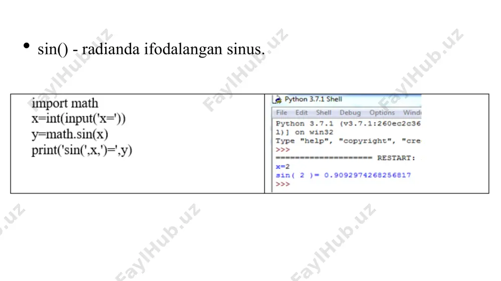pythonda matematik funksiyalar bilan ishlash - Page 5