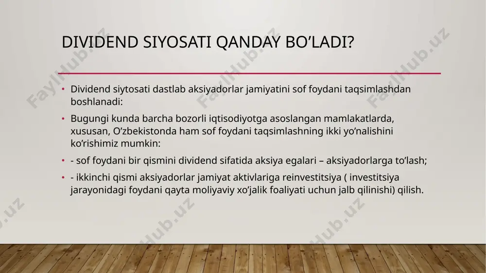 dividend siyosatining mohiyati - Page 5