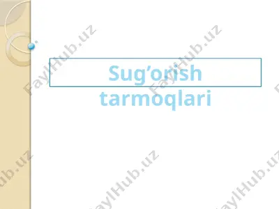 sug’orish tarmoqlari — PPTX