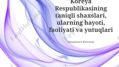 koreya respublikasining mashhur shaxslari — PPTX