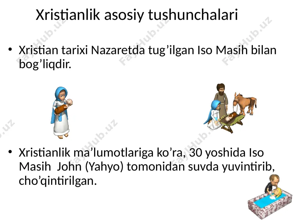 qilib kuydirayapsanlar, lekin 100 yil ichida oq qush bo’lib sayraydi”. 1517-yilda nemis ruhoniy martin lyuter 97 moddadan iborat tezisni cherkov eshigiga yopishtirib qo’yadi. ( katolik cherkov kirdikorlarini qoralab) germaniyada lyuterning fikrlari xalq tomonidan xayrihohlik bilan kutib olindi. va uning targ’ibotlari zudlik bilan tarqaldi. papa lyuterni shakkoklikda ayblab unga yorliq yuborgan. lyuter hayotini faqat reformatsiyani yoyish bilan o’tqazdi. uning g’oyalari allaqachon butun germaniya bo’ylab tarqaldi, shu kabi angliya va shvetsiyaga ham tarqaldi. yevropa davlatlari orasida nizo chiqdi, protestantlar diniy va siyosiy ozodlikni talab qilib urushdilar. bugungi kunda, xristianlik diniga e’tiqod qiluvchilar soni 2.1 mlrd ni tashkil etadi. yevropa va amerikada keng tarqalgan va dunyoning har bir burchagida cherkovlar qurilgan. shuningdek, minglab xristian oqimlari mavjud bo’lishiga qaramay, lekin ularning hammasi nikeya kengashida tuzilgan tamoyilga ishonishadi, lekin unga amal qilish masalasi bilan farqlanadi. oxirgi yillarda, shu kabi oqimlar o’rtasida birlik harakatlari tuzilmoqda. 1948-yilda dunyo cherkovlar kengashi tashkil etildi.