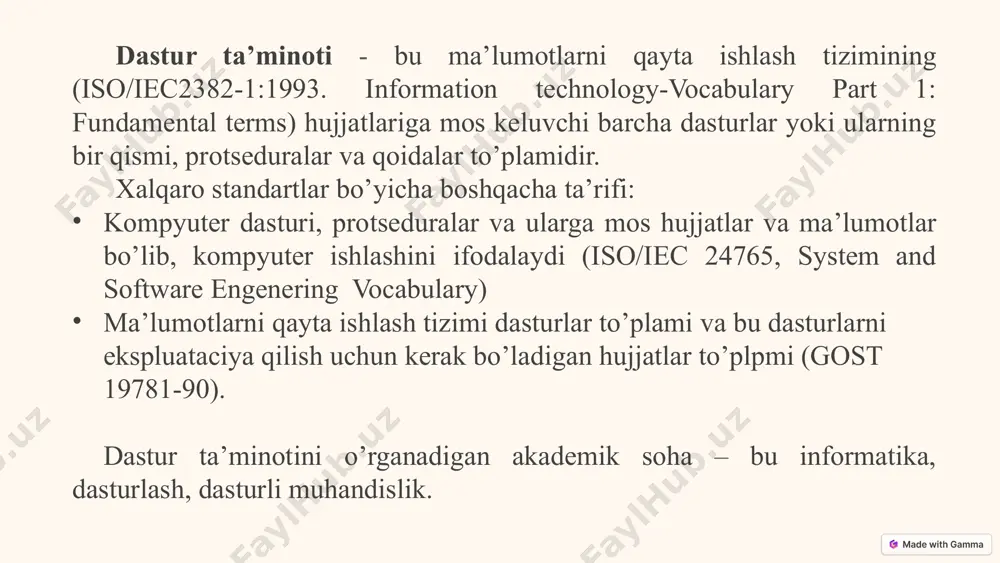 na interfeys - windowsda foydalanuvchining muloqoti yagona, yahni turli programmalar bilan ishlash qoidalari umumiy. shuning uchun yangi programmalar bilan ishlaganingizda bu qoidalardan foydalanishingiz mumkin. • mavjud programm tahminot bilan muvofiqligi - windows ms dos ning barcha amaliy paketlari, taxrirlagichlari, elektron jadvallari ishini to’la tahminlaydi. • ko’p masalaligi - windows bir paytning o’zida bir necha masalani hisoblaydi, bir programmadan boshqasiga o’tishni tahminlaydi. windows operatsion muxiti quyidagi imkoniyatlarga ega. • mavjud operativ xotiradan to’liq foydalanish imkoniyati - windows mavjud operativ xotiradan to’liq foydalana oladi. qurilma resurslaridan xam to’liq foydalanadi. bu qurilmalar bilan muloqotni o’zi tahminlaydi. • mahlumotlar almashuvi - windows programmalararo mahlumotlar almashish imkoniyatiga ega. bu maxsus clipboard (mahlumotlar buferi) yoki dde (mahlumotlarning dinamik almashuvi, ya’ni boshqa dastur natijalaridan foydalanish), yoki ole (ma’lumotlardan ularni taxrirlagan xolda foydalanish) yordamida amalga oshiriladi. windows xp (experience) - operatsion tizimi grafik interfeysga ega bo’lgan, 64-razryadli (64-bit edition) ko’p masalali, ko’p foydalanuvchili va yuqori tezlikka ega bo’lgan …