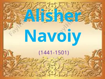 alisher navoiy — PPT