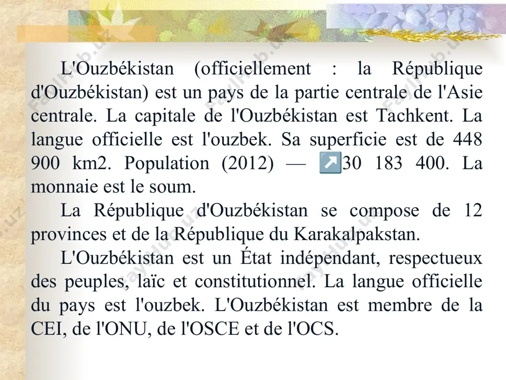 eldspath, la wollastonite, les minéraux agrochimiques et l'organisation de l'extraction de ces minéraux très importants permettront d'augmenter les capacités. les références zakirkhodzhaev sh.ya., solikhov m.u. "médecin et patient" tachkent - 2016. siluyanovoy i.v. bioethics v rossii: sennosti i zakono`., m. 2001. r karimov sh.i. alimentation saine - critère santé 2015 fowler m.. éthique et travail infirmier. m., 1994. merta dj. m., 1998.