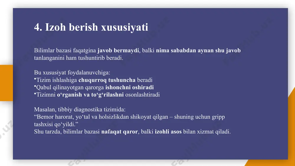 bilimlar bazasining asosiy xususiyatlari va ularga oid loyihalash ishlari - Page 5