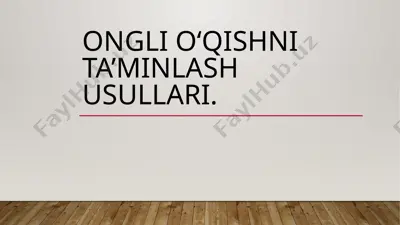onglio‘qish — PPTX