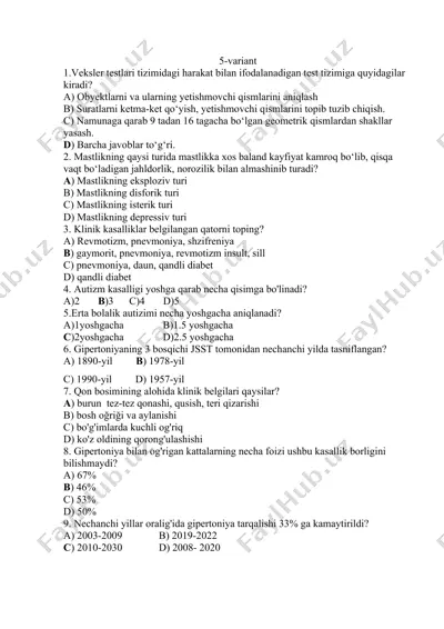 autizmning belgilari va davolash usullari — DOCX
