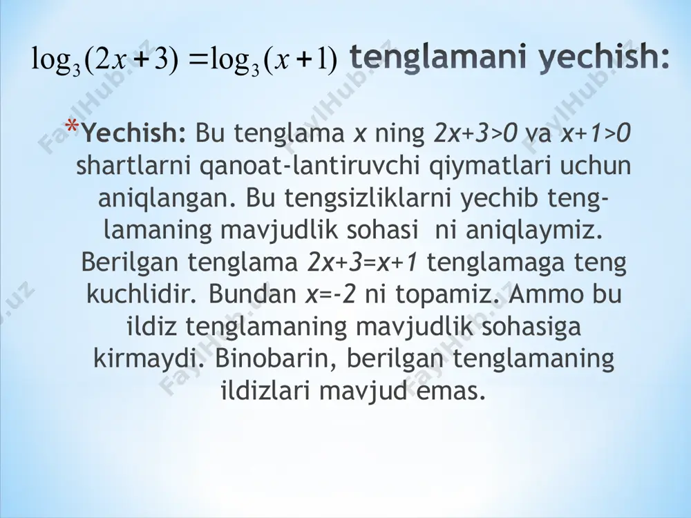 logarifmik tenglamalar - Page 4