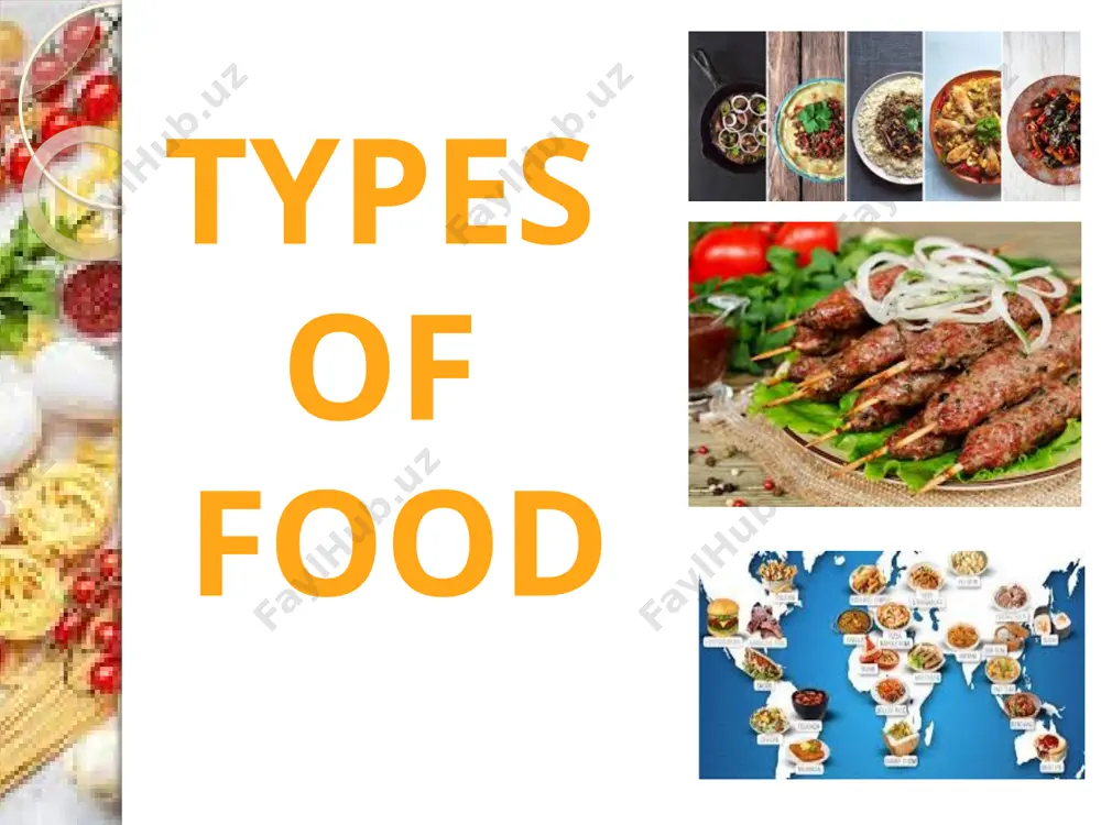 american cuisine: burgers, steaks, fast food ✔ focuses on dairy and protein-rich foods ✔ includes a variety of cooking techniques conclusion a balanced diet ensures a healthy and active lifestyle. excessive consumption of processed and fast foods should be avoided. every culture has unique food traditions, enriching the global culinary world. thank you for your attention image3.jpeg image4.jpeg image5.jpeg image6.jpeg image2.jfif /docprops/thumbnail.jpeg