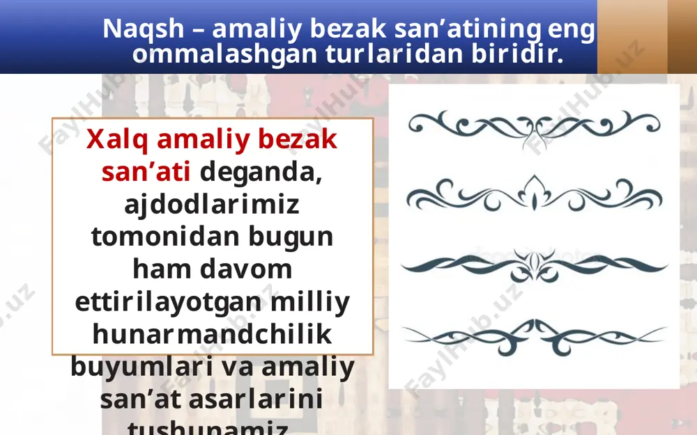 to‘g‘ri to‘rtburchak shaklida naqsh ishlash. 4- sinf - Page 3