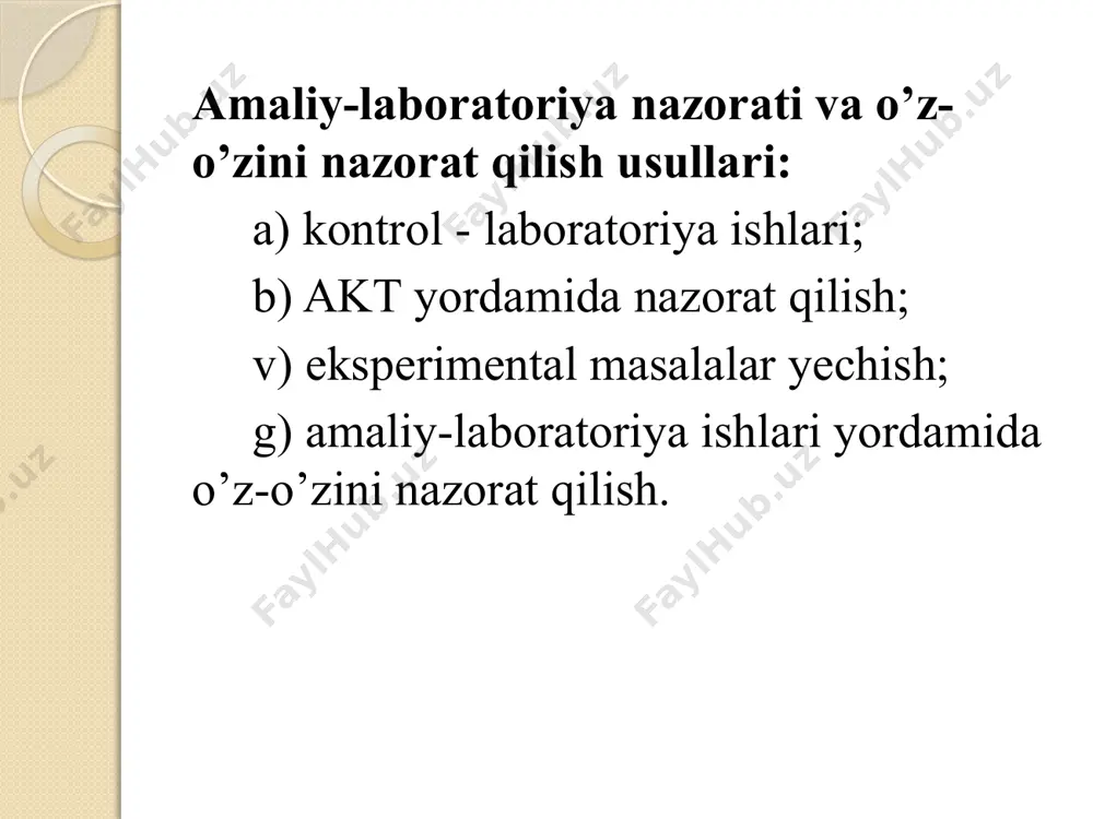 kimyoo’qitish natijalarini nazorat qilishning tashakil etish usullari - Page 5