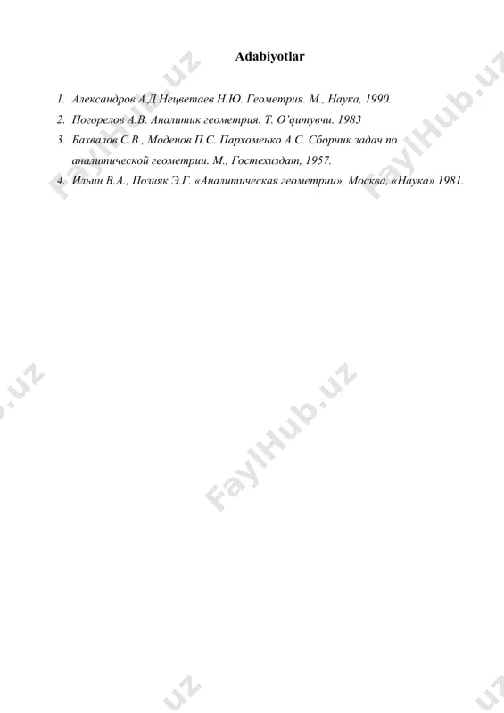 ikki nuqta orasidagi masofa. kesmaning yo’nalishi. uchburchak yuzi - Page 5