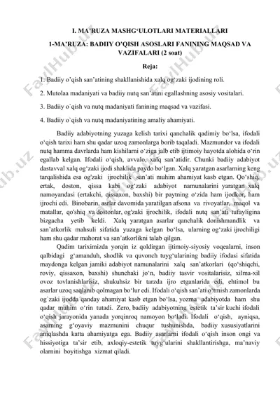 ma’ruza mashg‘ulotlari materiallari — DOCX