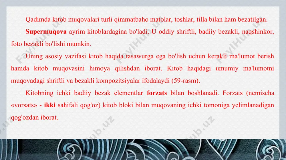 16-mavzu kitob grafikasi san'atining badiiy-grafik elementlari 7-sinf - Page 5