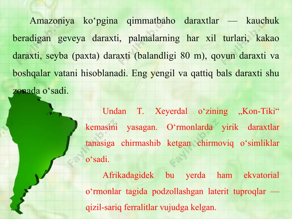 janubiy amerikaning tabiat zonalari va balandlik mintaqalari 6-sinf - Page 4