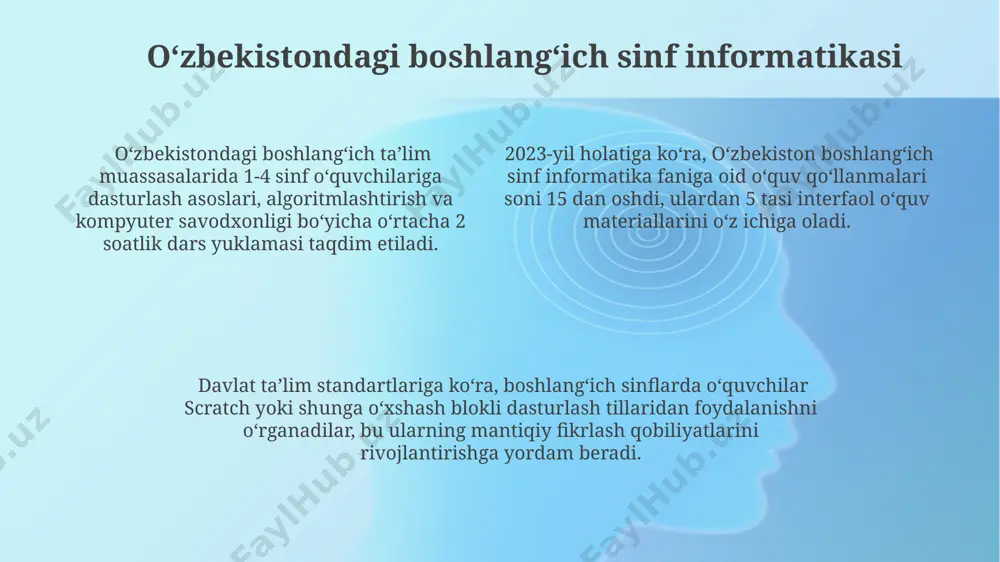 boshlangʻich sinf informatika fanining xorij va oʻzbekistondagi tahlili - Page 4
